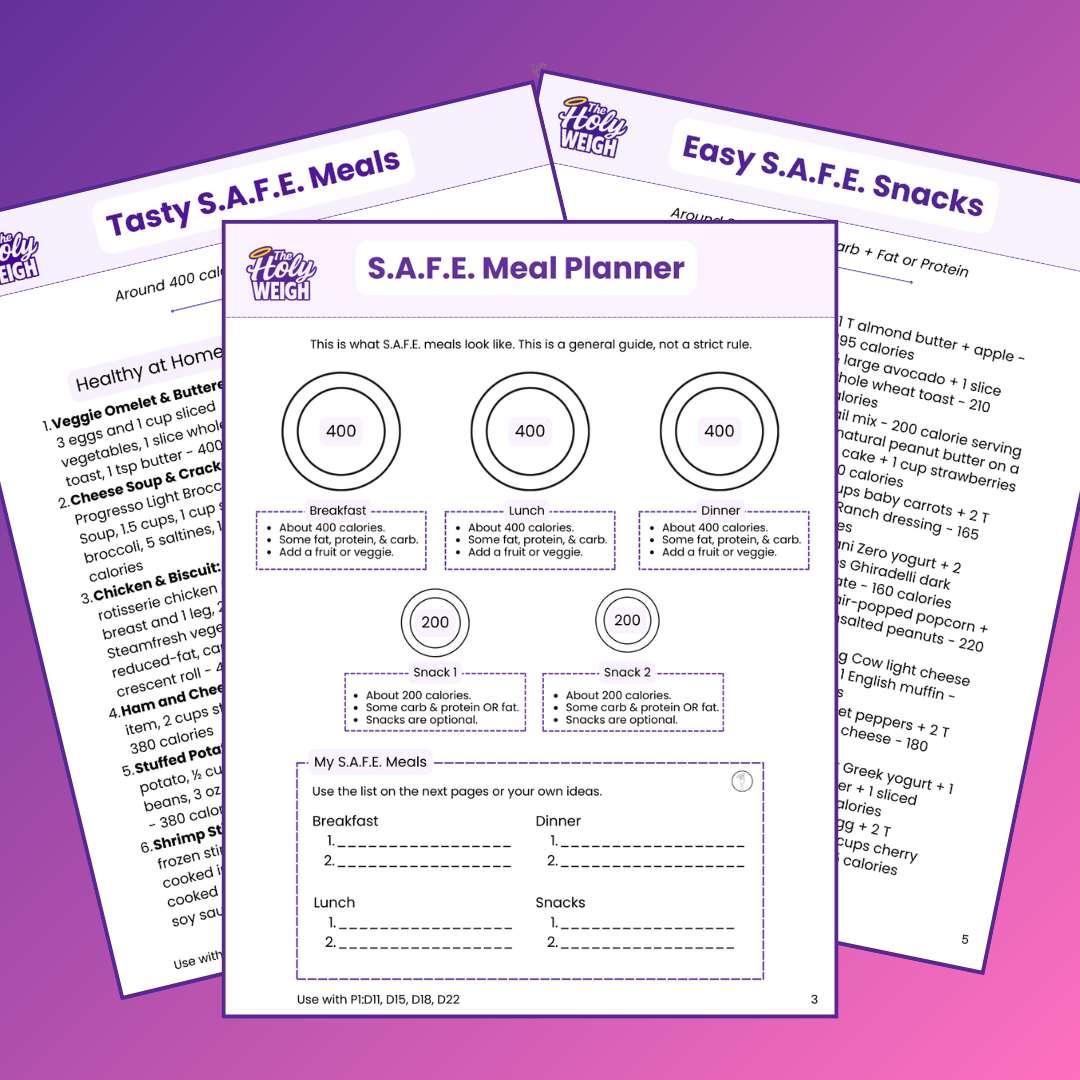SAFE eating framework inside The Holy Weigh